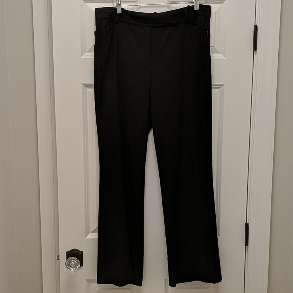 Ann Taylor black and pink pinstripe dress pants